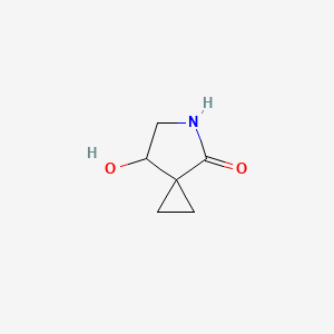 molecular formula C6H9NO2 B2695993 7-Hydroxy-5-azaspiro[2.4]heptan-4-one CAS No. 2384253-99-8