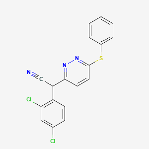 2-(2,4-Dichlorophenyl)-2-[6-(phenylsulfanyl)-3-pyridazinyl]acetonitrile