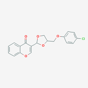 molecular formula C19H15ClO5 B269600 3-{4-[(4-chlorophenoxy)methyl]-1,3-dioxolan-2-yl}-4H-chromen-4-one 