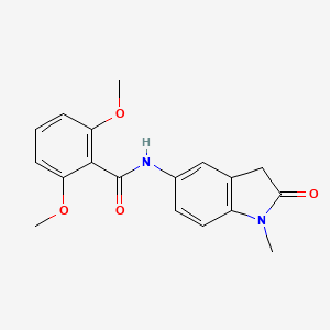 molecular formula C18H18N2O4 B2696003 2,6-dimethoxy-N-(1-methyl-2-oxoindolin-5-yl)benzamide CAS No. 921543-11-5
