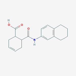 molecular formula C18H21NO3 B269602 6-(5,6,7,8-Tetrahydronaphthalen-2-ylcarbamoyl)cyclohex-3-ene-1-carboxylic acid 