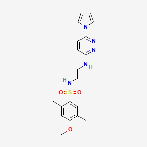 N-(2-((6-(1H-pyrrol-1-yl)pyridazin-3-yl)amino)ethyl)-4-methoxy-2,5-dimethylbenzenesulfonamide