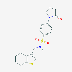 4-(2-oxopyrrolidin-1-yl)-N-(4,5,6,7-tetrahydro-1-benzothiophen-3-ylmethyl)benzenesulfonamide