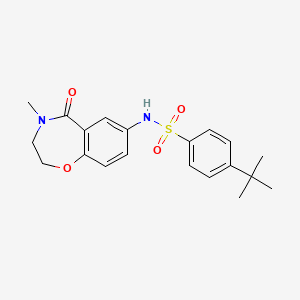 4-(tert-butyl)-N-(4-methyl-5-oxo-2,3,4,5-tetrahydrobenzo[f][1,4]oxazepin-7-yl)benzenesulfonamide