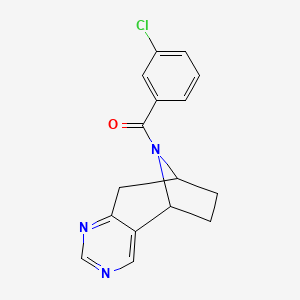 (3-chlorophenyl)((5R,8S)-6,7,8,9-tetrahydro-5H-5,8-epiminocyclohepta[d]pyrimidin-10-yl)methanone