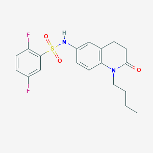 molecular formula C19H20F2N2O3S B2696058 N-(1-butyl-2-oxo-1,2,3,4-tetrahydroquinolin-6-yl)-2,5-difluorobenzenesulfonamide CAS No. 941906-42-9
