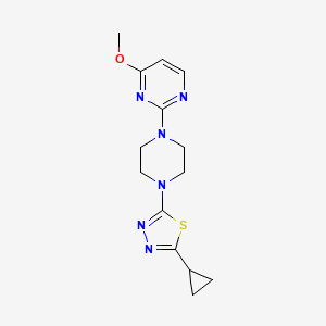 2-Cyclopropyl-5-[4-(4-methoxypyrimidin-2-yl)piperazin-1-yl]-1,3,4-thiadiazole