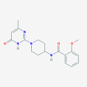 molecular formula C18H22N4O3 B2696065 2-甲氧基-N-(1-(4-甲基-6-氧代嘧啶-2-基)哌啶-4-基)苯甲酰胺 CAS No. 1903434-21-8