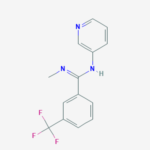 molecular formula C14H12F3N3 B2696075 N'-甲基-N-(3-吡啶基)-3-(三氟甲基)苯甲酰胺 CAS No. 477864-53-2