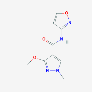 molecular formula C9H10N4O3 B2696079 N-(isoxazol-3-yl)-3-methoxy-1-methyl-1H-pyrazole-4-carboxamide CAS No. 1014047-00-7