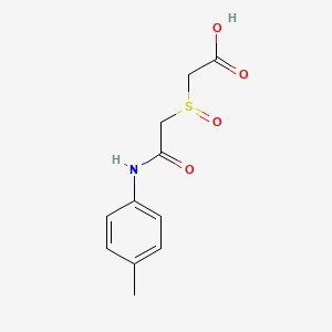 molecular formula C11H13NO4S B2696083 2-[2-(4-Methylanilino)-2-oxoethyl]sulfinylacetic acid CAS No. 338953-84-7