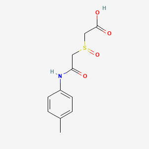 molecular formula C11H13NO4S B2696083 2-[2-(4-甲基苯胺基)-2-氧代乙基]亚砜基乙酸 CAS No. 338953-84-7