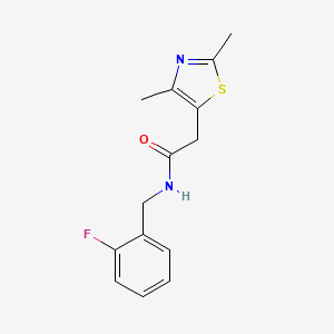 molecular formula C14H15FN2OS B2696090 2-(2,4-dimethylthiazol-5-yl)-N-(2-fluorobenzyl)acetamide CAS No. 1234927-89-9
