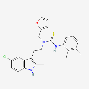 molecular formula C25H26ClN3OS B2696097 1-(2-(5-chloro-2-methyl-1H-indol-3-yl)ethyl)-3-(2,3-dimethylphenyl)-1-(furan-2-ylmethyl)thiourea CAS No. 851971-20-5