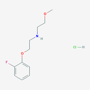 molecular formula C11H17ClFNO2 B2696101 [2-(2-Fluorophenoxy)ethyl](2-methoxyethyl)amine hydrochloride CAS No. 1638221-27-8