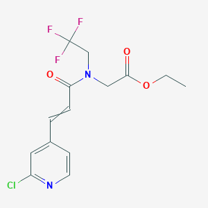 ethyl 2-[3-(2-chloropyridin-4-yl)-N-(2,2,2-trifluoroethyl)prop-2-enamido]acetate