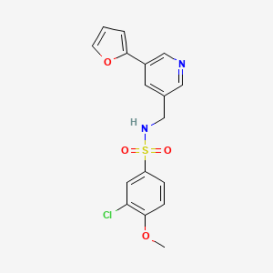 3-chloro-N-((5-(furan-2-yl)pyridin-3-yl)methyl)-4-methoxybenzenesulfonamide
