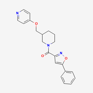 4-{[1-(5-Phenyl-1,2-oxazole-3-carbonyl)piperidin-3-yl]methoxy}pyridine