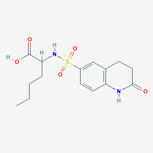 molecular formula C15H20N2O5S B269612 N-[(2-oxo-1,2,3,4-tetrahydroquinolin-6-yl)sulfonyl]norleucine 