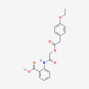 molecular formula C20H21NO6 B2696129 甲基-2-[({[(4-乙氧苯基)乙酰]氧}乙酰)氨基]苯甲酸酯 CAS No. 1794784-93-2