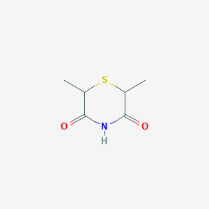 molecular formula C6H9NO2S B2696132 2,6-Dimethylthiomorpholine-3,5-dione CAS No. 130968-48-8