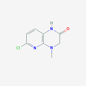 molecular formula C8H8ClN3O B2696148 6-chloro-4-methyl-1H,2H,3H,4H-pyrido[2,3-b]pyrazin-2-one CAS No. 1314953-62-2