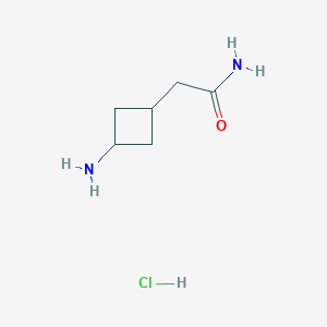 molecular formula C6H13ClN2O B2696151 2-(3-Aminocyclobutyl)acetamide hydrochloride CAS No. 2126178-72-9