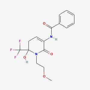 N-[6-hydroxy-1-(2-methoxyethyl)-2-oxo-6-(trifluoromethyl)-1,2,5,6-tetrahydropyridin-3-yl]benzamide