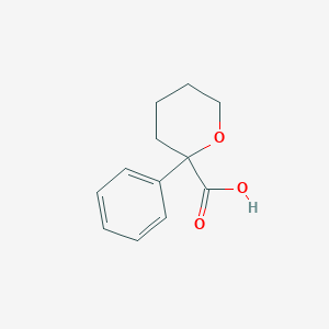 molecular formula C12H14O3 B2696155 2-Phenyloxane-2-carboxylic acid CAS No. 2172503-71-6