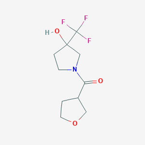 molecular formula C10H14F3NO3 B2696156 1-(Oxolane-3-carbonyl)-3-(trifluoromethyl)pyrrolidin-3-ol CAS No. 2097889-71-7