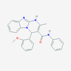 molecular formula C25H22N4O2 B269616 4-(2-methoxyphenyl)-2-methyl-N-phenyl-1,4-dihydropyrimido[1,2-a]benzimidazole-3-carboxamide 