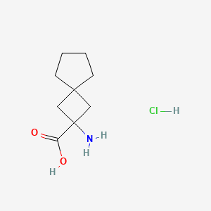 molecular formula C9H16ClNO2 B2696169 2-氨基螺[3.4]辛烷-2-羧酸；盐酸盐 CAS No. 2411223-69-1