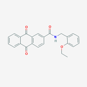 molecular formula C24H19NO4 B269618 N-(2-ethoxybenzyl)-9,10-dioxo-9,10-dihydroanthracene-2-carboxamide 