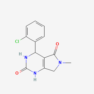 molecular formula C13H12ClN3O2 B2696182 4-(2-chlorophenyl)-6-methyl-3,4,6,7-tetrahydro-1H-pyrrolo[3,4-d]pyrimidine-2,5-dione CAS No. 875159-12-9