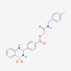 {[(4-methylphenyl)methyl]carbamoyl}methyl 4-(1,1-dioxo-3,4-dihydro-2H-1lambda6,2,4-benzothiadiazin-3-yl)benzoate