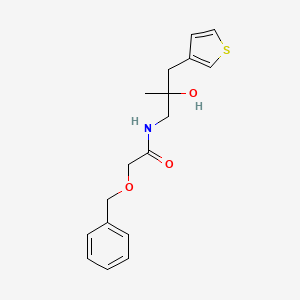 molecular formula C17H21NO3S B2696198 2-(benzyloxy)-N-{2-hydroxy-2-[(thiophen-3-yl)methyl]propyl}acetamide CAS No. 2097908-78-4
