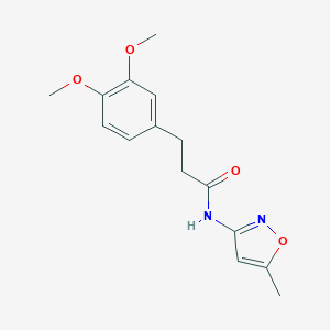molecular formula C15H18N2O4 B269620 Benzenepropanamide, 3,4-dimethoxy-N-(5-methyl-3-isoxazolyl)- 
