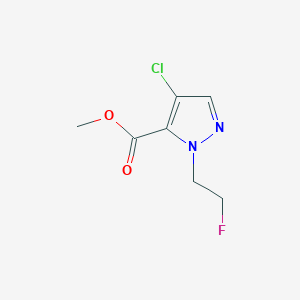molecular formula C7H8ClFN2O2 B2696202 Methyl 4-chloro-1-(2-fluoroethyl)-1H-pyrazole-5-carboxylate CAS No. 1429417-55-9