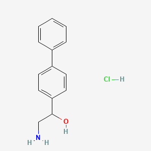 molecular formula C14H16ClNO B2696209 2-Amino-1-(4-phenylphenyl)ethan-1-ol hydrochloride CAS No. 19177-49-2