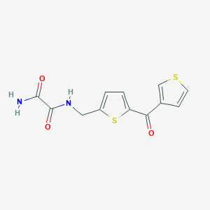 molecular formula C12H10N2O3S2 B2696213 N1-((5-(thiophene-3-carbonyl)thiophen-2-yl)methyl)oxalamide CAS No. 1797761-22-8