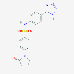 N-[4-(4-methyl-4H-1,2,4-triazol-3-yl)phenyl]-4-(2-oxopyrrolidin-1-yl)benzenesulfonamide