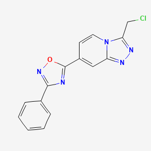 5-[3-(Chloromethyl)-[1,2,4]triazolo[4,3-A]pyridin-7-YL]-3-phenyl-1,2,4-oxadiazole