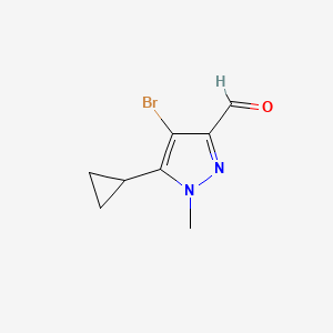 molecular formula C8H9BrN2O B2696247 4-Bromo-5-cyclopropyl-1-methylpyrazole-3-carbaldehyde CAS No. 1780306-45-7