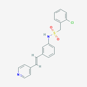 molecular formula C20H17ClN2O2S B269625 (2-chlorophenyl)-N-{3-[2-(4-pyridinyl)vinyl]phenyl}methanesulfonamide 