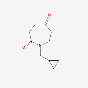 molecular formula C10H15NO2 B2696250 1-(Cyclopropylmethyl)-2,5-azepanedione CAS No. 1864013-92-2