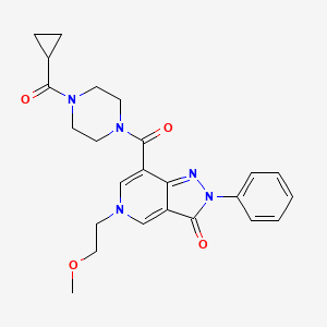 7-(4-(cyclopropanecarbonyl)piperazine-1-carbonyl)-5-(2-methoxyethyl)-2-phenyl-2H-pyrazolo[4,3-c]pyridin-3(5H)-one