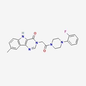 3-{2-[4-(2-fluorophenyl)piperazin-1-yl]-2-oxoethyl}-8-methyl-3,5-dihydro-4H-pyrimido[5,4-b]indol-4-one
