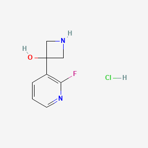 molecular formula C8H10ClFN2O B2696262 3-(2-Fluoropyridin-3-yl)azetidin-3-ol;hydrochloride CAS No. 2305255-30-3