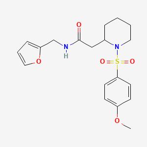 molecular formula C19H24N2O5S B2696263 N-(furan-2-ylmethyl)-2-(1-((4-methoxyphenyl)sulfonyl)piperidin-2-yl)acetamide CAS No. 941956-28-1