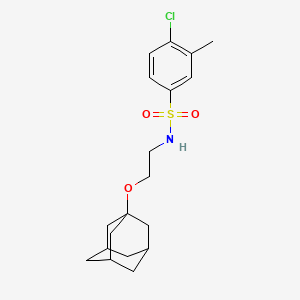 molecular formula C19H26ClNO3S B2696267 N-[2-(1-金刚烷氧基)乙基]-4-氯-3-甲基苯磺酰胺 CAS No. 868146-17-2